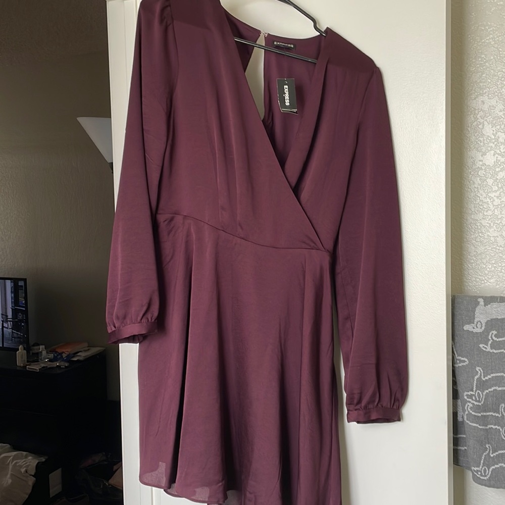 NWT Maroon Express Long Sleeve Dress